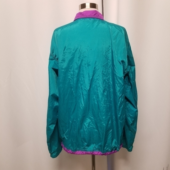 Vintage 80s Retro L.L.Bean Aqua Berry Windbreaker Jacket USA Made Woman's Large - Picture 3 of 7